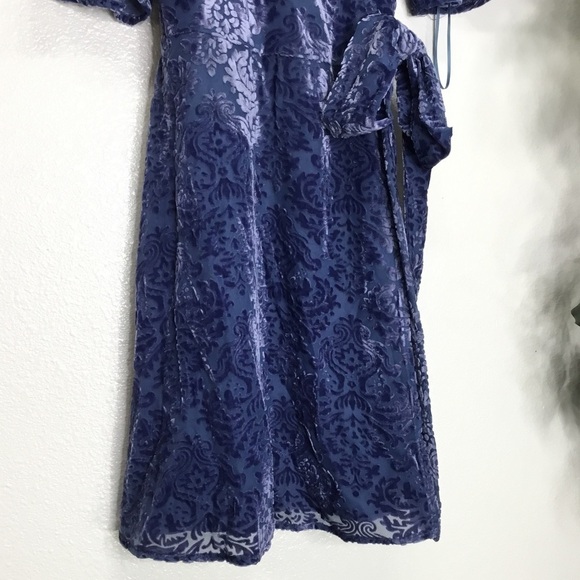 NWOT Miami Velvet Floral Wrap Dress - Picture 3 of 7